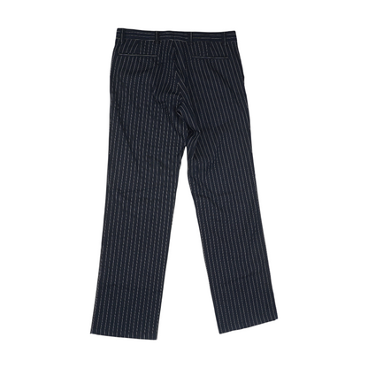 Navy Striped Regular Pants