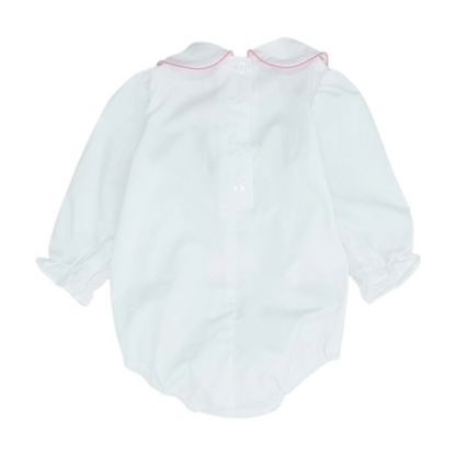 White Long Sleeve One-Piece