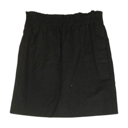 Black Solid Midi Skirt