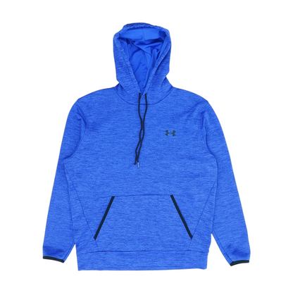 Blue Solid Hoodie Pullover