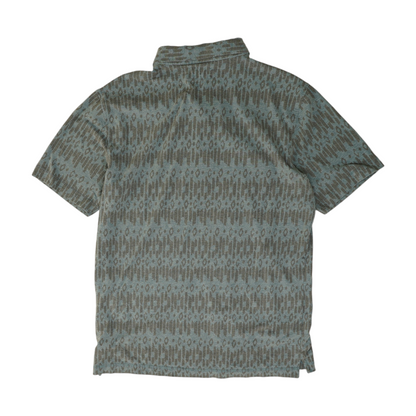 Teal Abstract Short Sleeve Polo