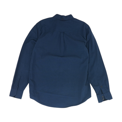 Navy Check Long Sleeve Button Down