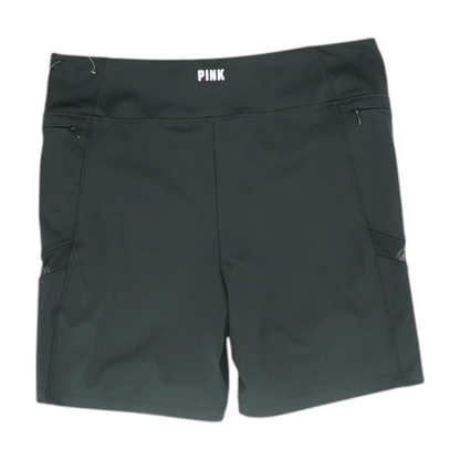 Black Solid Active Shorts