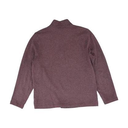 Burgundy Chevron 1/4 Zip Pullover