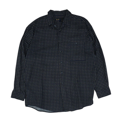 Navy Misc Long Sleeve Button Down