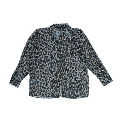 Brown Animal Print Blouse