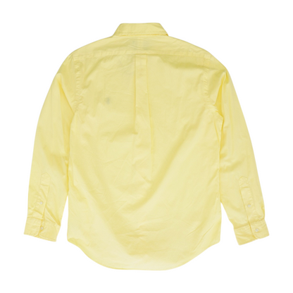 Yellow Solid Long Sleeve Button Down