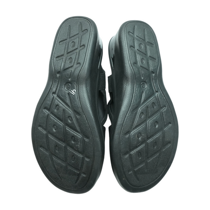 Black Wedged Sandals