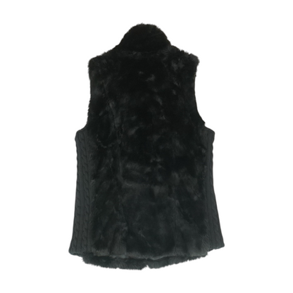 Black Solid Casual Vest