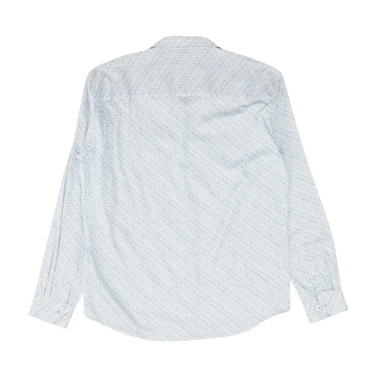 Blue Print Long Sleeve Button Down