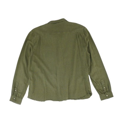 Green Plaid Flannel Button Down