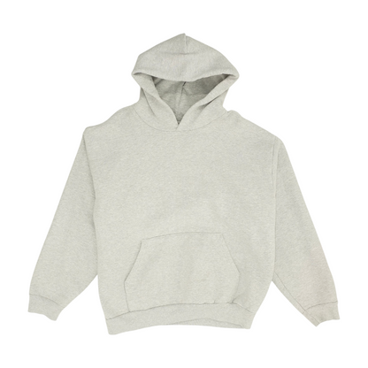 Gray Solid Hoodie Pullover
