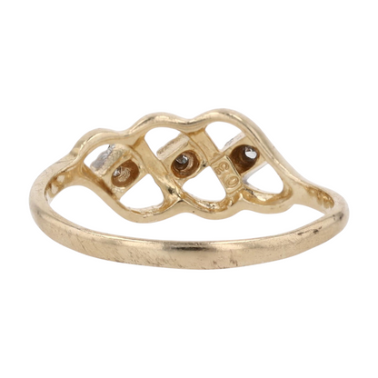14K Yellow Gold Diamond Fashion Ring