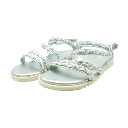 Silver Flat Sandals