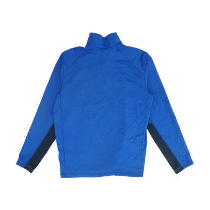 Blue Solid 1/4 Zip Pullover