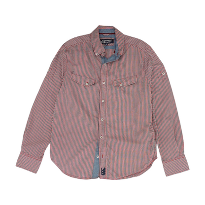 Red Check Long Sleeve Button Down