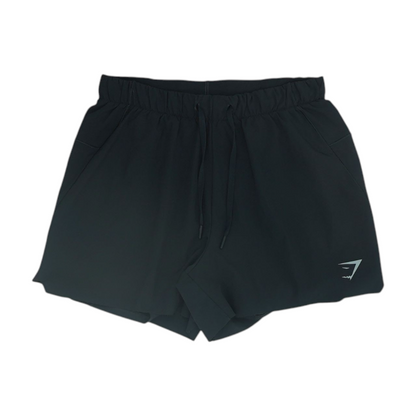 Black Solid Active Shorts
