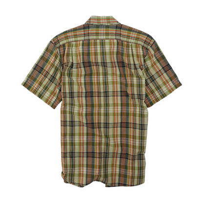 Green Plaid Short Sleeve Button Down