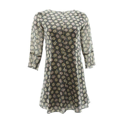Black Floral Midi Dress