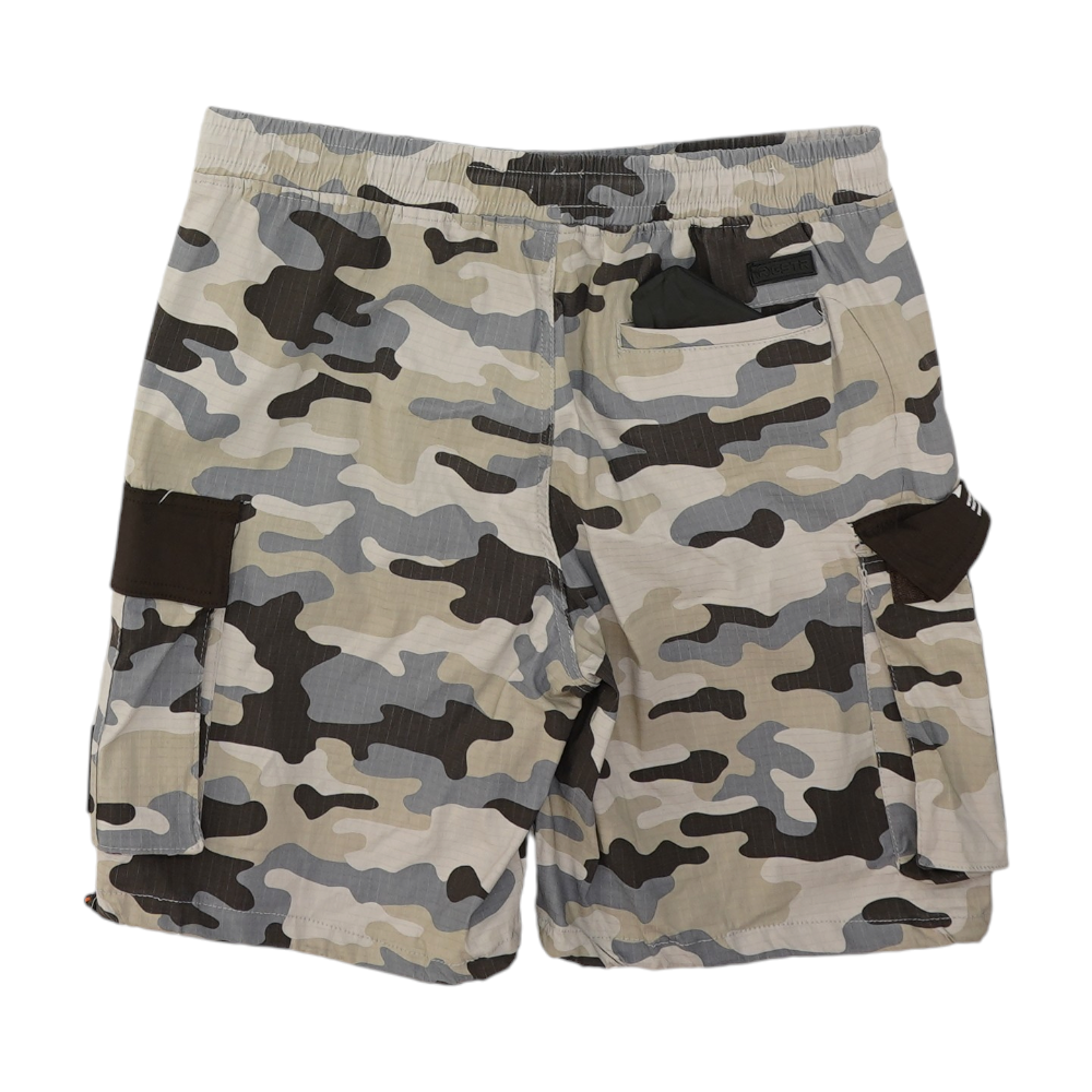Beige Camo Cargo Shorts