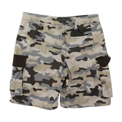 Beige Camo Cargo Shorts