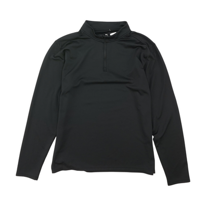 Black Solid 1/4 Zip Pullover