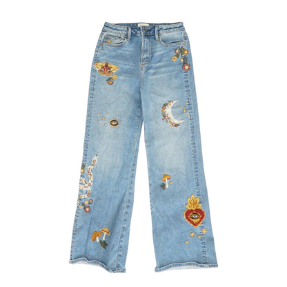 Blue Wide Leg Jeans