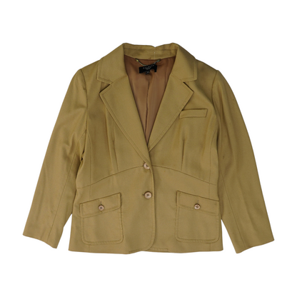 Khaki Petite Solid Blazer