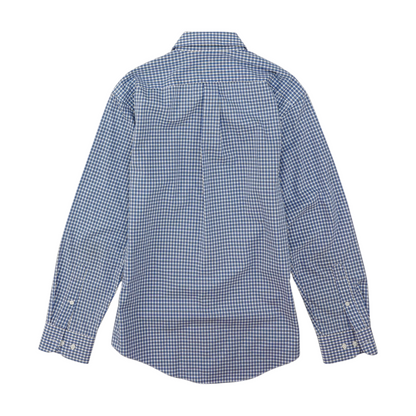 Blue Plaid Long Sleeve Button Down