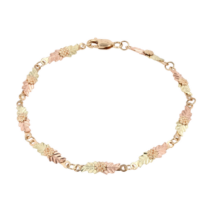 10K Two-Tone Gold Charm Bracelet