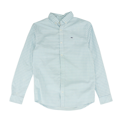 Blue Check Long Sleeve Button Down