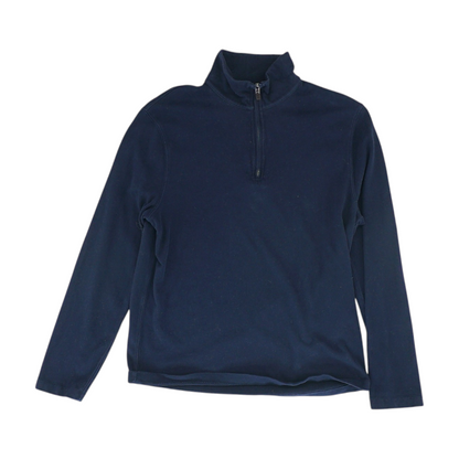 Navy Solid 1/4 Zip Pullover