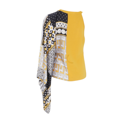 Mustard Print Blouse