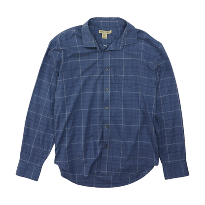 Vintage Blue Check Long Sleeve Button Down