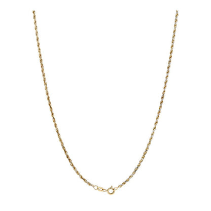 18K Two Tone Gold Rope Chain Necklace
