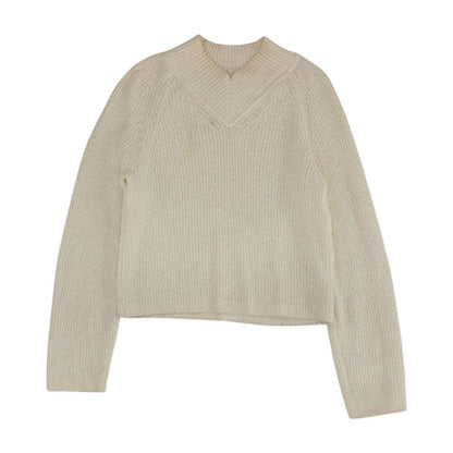 White Solid Sweater