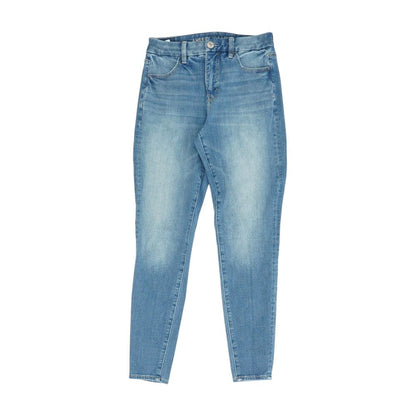 Blue High Rise Slim Leg Jeans