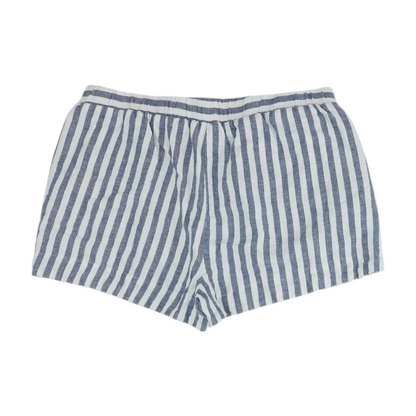 Blue Striped Knit Shorts
