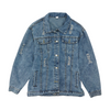 Blue Solid Denim Jacket