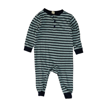Blue Striped One-Piece