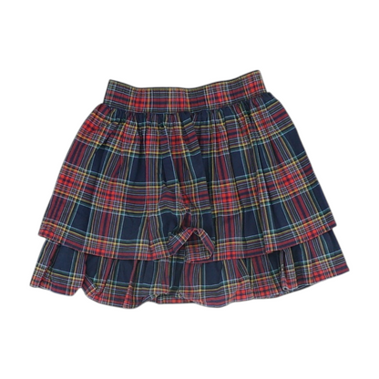 Navy Plaid Skirt