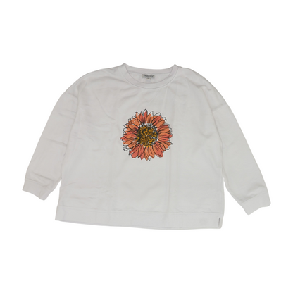 White Plus Solid Sweatshirt Pullover