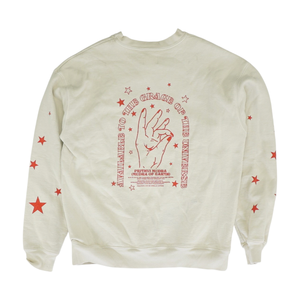 Beige Graphic Sweatshirt Pullover