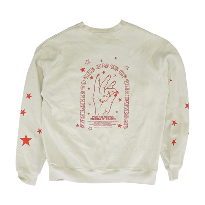 Beige Graphic Sweatshirt Pullover