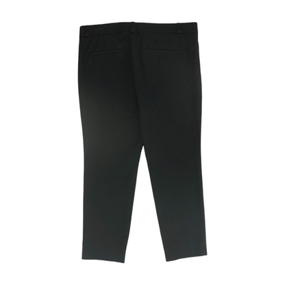 Black Solid Chino Capris