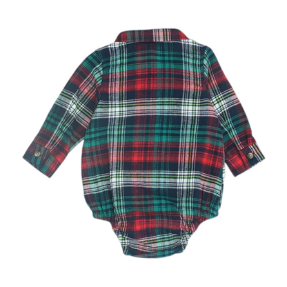 Red Plaid Long Sleeve Button Down
