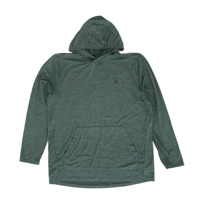 Green Solid Hoodie Pullover