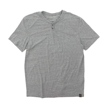 Gray Solid Henley T-Shirt