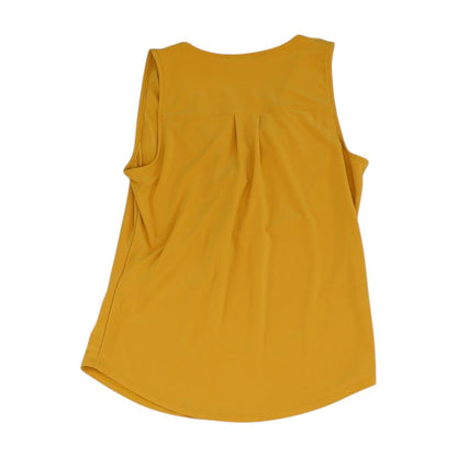 Yellow Solid Sleeveless Blouse