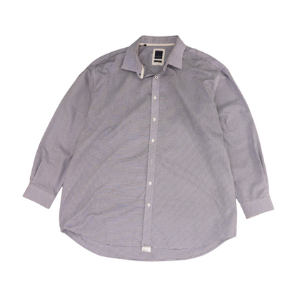 Purple Abstract Long Sleeve Button Down